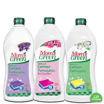 3'lü Set Bitkisel Çamaşır Yumuşatıcı Lavanta-Kır Çiçekleri-Beyaz Çiçekler (750ml x 3 Adet)