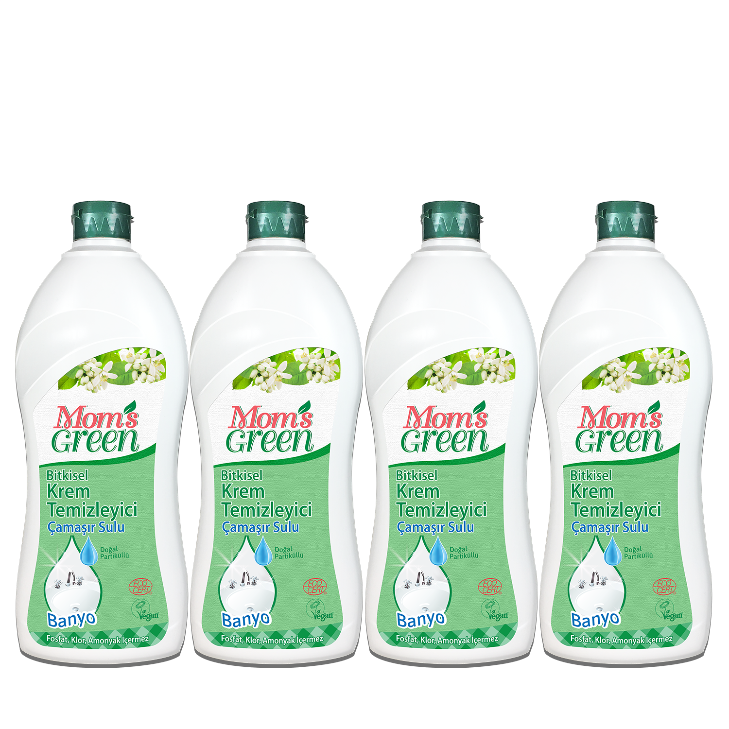 4'lü Set Bitkisel Krem Temizleyici Banyo - Çamaşır Sulu- Eco