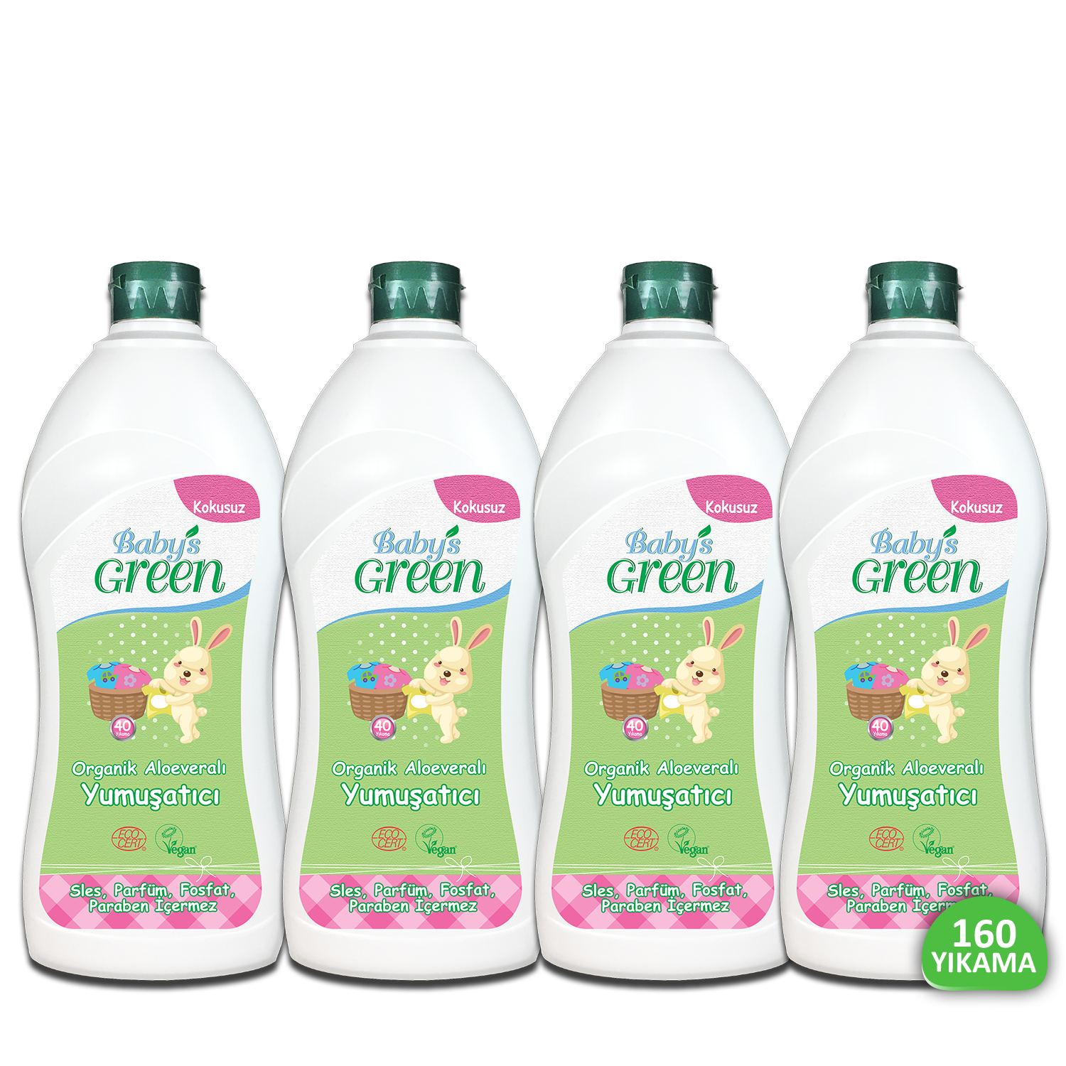 4'lü Set Organik Aloeveralı Bebek Çamaşır Yumuşatıcı -ECO
