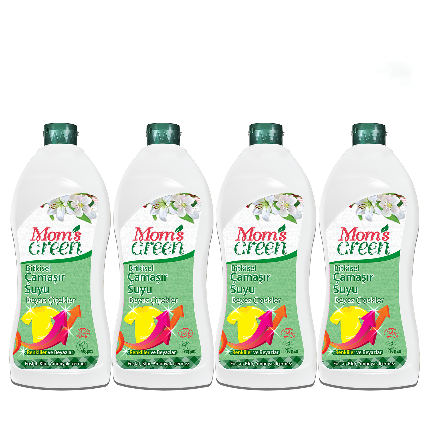 4'lü Set Bitkisel Çamaşır Suyu - BEYAZ ÇİÇEKLER ECO