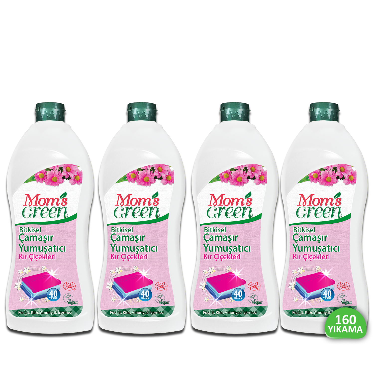 4'lü Set Bitkisel Çamaşır Yumuşatıcı - KIR ÇİÇEKLERİ ECO