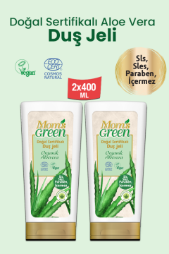 Organik Aloeveralı Doğal Sertifikalı Duş Jeli  (400 ml x 2 Adet)