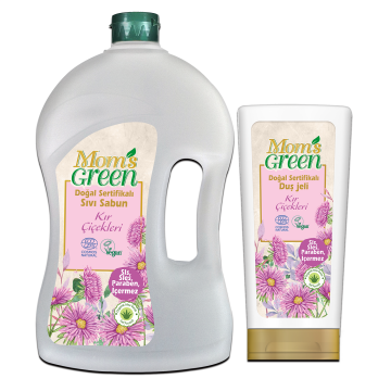 Doğal Sertifikalı Kır Çiçekleri Sıvı Sabun 1,5 Litre ve Duş Jeli 400 ml