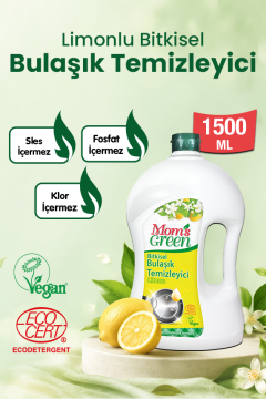 Mom's Green Bitkisel Elde Bulaşık Deterjanı 1,5 Litre Limon ECO