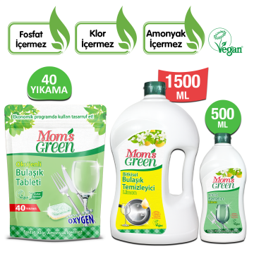 3'lü Set Oksijenli Bulaşık Makinesi Tableti - 1,5 Litre Elde Bulaşık Temizleyici Limon - Parlatıcı Limon
