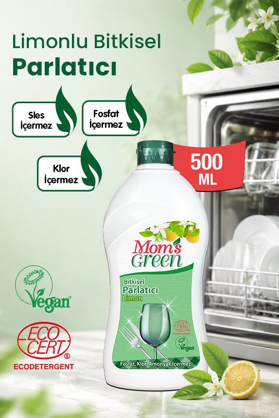 3'lü Set Oksijenli Bulaşık Makinesi Tableti ve Aloeveralı Bulaşık Temizleyici 1,5 Litre ve Limonlu Parlatıcı 500 ml