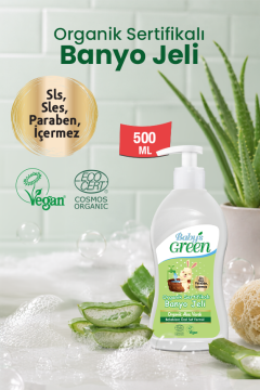 2'li Set- Organik Aloeveralı Çocuk Çamaşır Temizleyici 1,5 Litre ve Bebek Banyo Jeli 500 ml