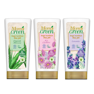 3'lü Doğal Sertifikalı Duş Jeli Seti Lavanta Kır Çiçekleri Organik Aloevera (400 ml x 3 Adet)
