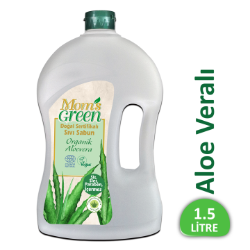 Mom's Green 3'lü Doğal Sertifikalı Sıvı Sabun Seti (Lavanta-Kır Çiçekleri-Aloevera) 3 Adet x 1500 ml EcoCosmos