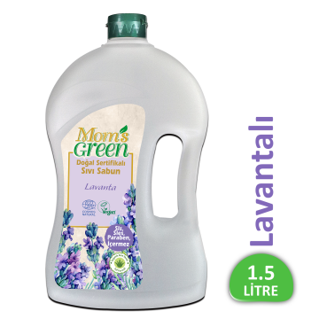 Mom's Green 3'lü Doğal Sertifikalı Sıvı Sabun Seti (Lavanta-Kır Çiçekleri-Aloevera) 3 Adet x 1500 ml EcoCosmos