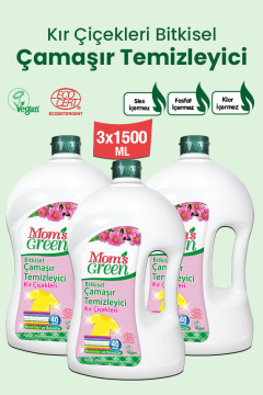 3'lü Set Bitkisel Çamaşır Temizleyici Kır Çiçekleri 1500 ml