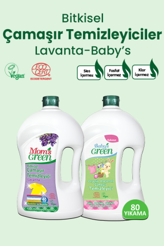 2'li Set Lavantalı ve Bebek Çamaşır Temizleyici (1500 ml x 2 Adet)