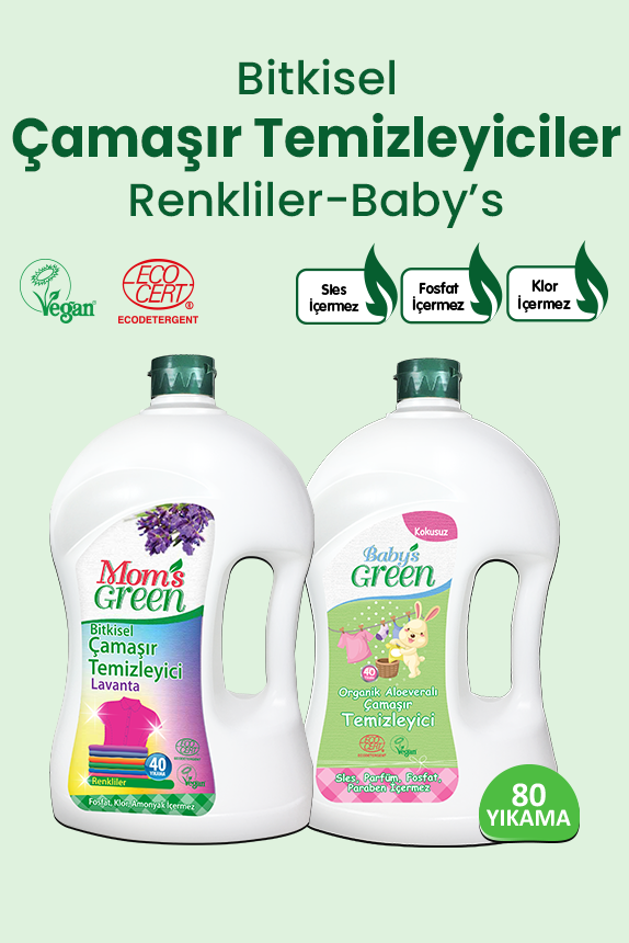 2'li Set Renkliler ve Bebek Çamaşır Temizleyici (1500 ml x 2 Adet)